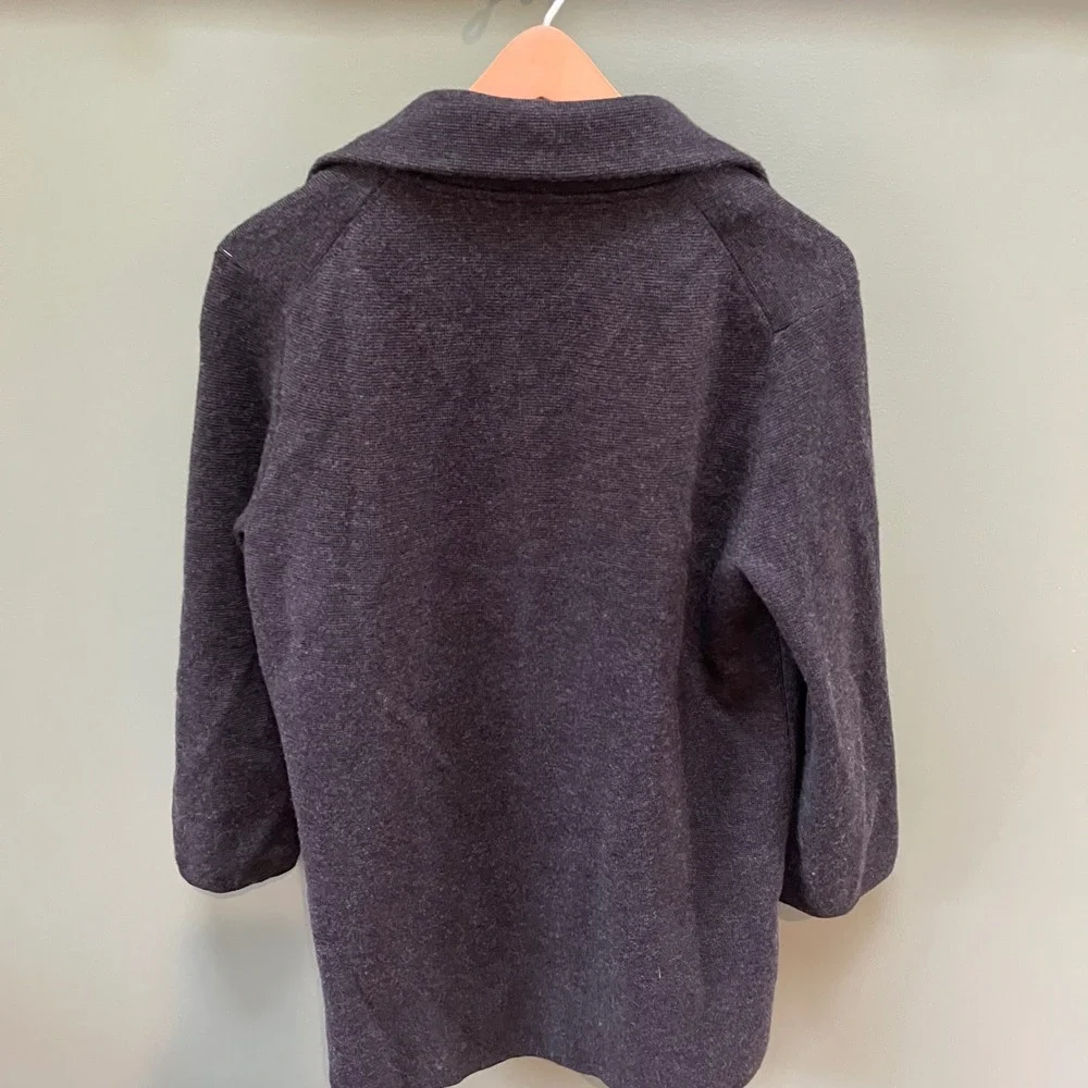 J Crew Merino Wool Blazer Long‎ Cardigan Dark Gray XS Women